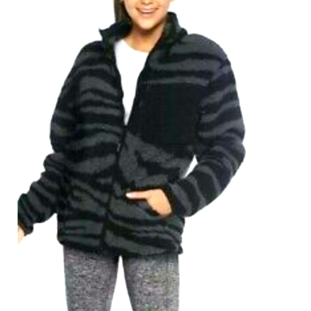 Victoria's PINK Zebra Sherpa Fleece grey